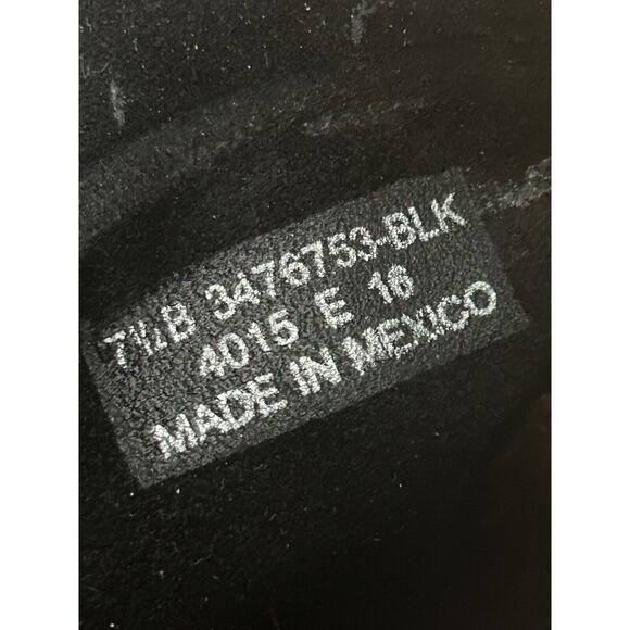 Frye Leslie Black Suede Artisan Western Boots Womens Size 7.5 Zip Back - Picture 7 of 8